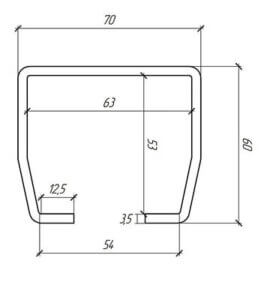 Направляющая балка для откатных ворот Home Gate чертеж